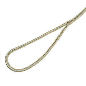 TH Marine - Boater Essentials Dock line Gold 1/2" x 25' Hand Spliced Double Braid, 12" Whipped splice and end with white whipping (GOLD PMS 4515C)