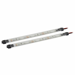 TH Marine - Boater Essentials Flex LED Nav Kit ( 4 Watt per meter ) Green 6" and Red 6" - includes 2 - 6" flex lights ( 1 green, 1 red ) each with 3' wire leads, 4 black end caps and 4 stainless screws - includes adhesive on back of track