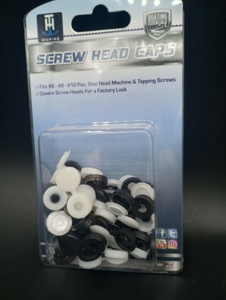 TH Marine - Boater Essentials Cap Screw Covers Black and White