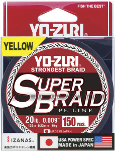 Yo-Zuri Super Braid 150yd High Vis Yellow - 20lb