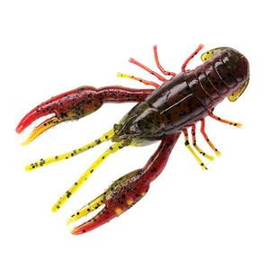 Yum 3.5" Crawbug 8pk - Green Pumpkin Texas Red