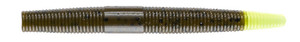 Yum 3" Dinger 12pk - Green Pumpkin Chartreuse Tail