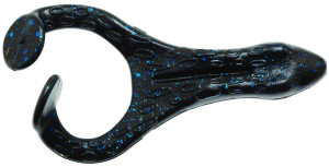 Z-Man 4" Hard Leg Frogz 3pk - Black Blue Flake
