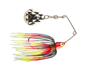 Strike King Mini-King 1/8oz - Black Chartreuse / White Red