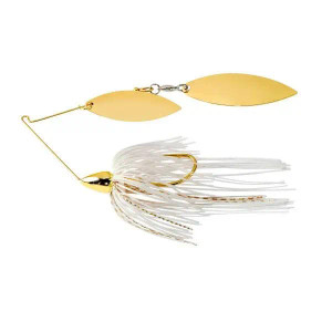War Eagle Gold Frame Double Willow 3/8oz Spinnerbait White Gold