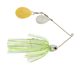Booyah Covert Spinnerbait 1/2oz Nickel/Gold Colorado - White/Chartreuse Silver