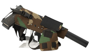 Coletac VWX111 Varmint Wrangler XL Pistol Holder Chest M81 Woodland Right Hand