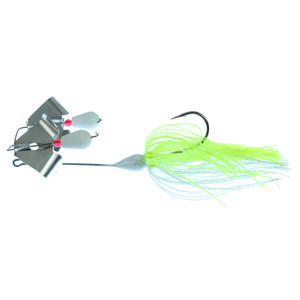 Accent Double Buzz Bait 1/4 - Fl Chartreuse White