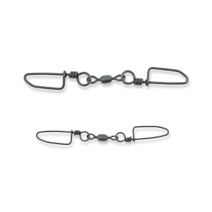 AFW Brass Dual Snap Swivels - 180lb;2/0 Snap blk 15pc