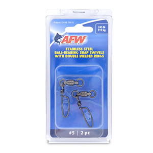 AFW SS Ball Bearing Snp Swiv - 245lb;#5 2WldRg;GnmtlBlk 2pc
