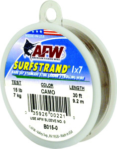 AFW Surfstrand - 40lb 30' B 1x7 SS LW Camo