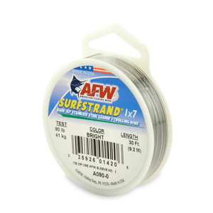 AFW Surfstrand - 90lb 30' B 1x7 SS LW Brght