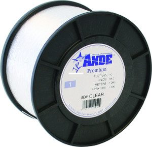 Ande Premium Monofilament - 1 lb Spool Clear 40 lb