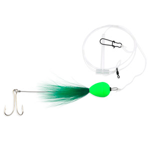 Aqua-Clear Mullet Rig - 3/0 Dbl Hook; Cht Hair/Flt