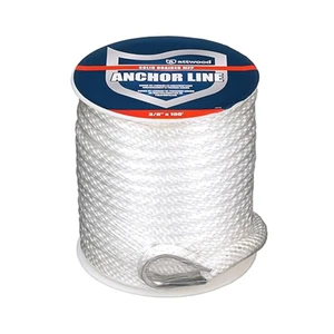 Attwood B Anchor Line - 3/8 x 100' White
