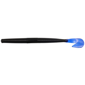 Bass Assassin RSB Worm - 7.25'' Black/Blue Tail 8pk