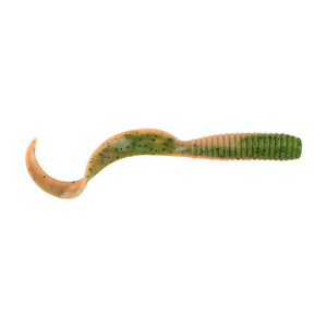 Berkley GulpAlive SW Grub - 6'' Lime Tiger Glow 4pk