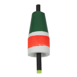 Betts Popping Float - Unwgt - Torpedo 3'' R/G Slotted 12pk