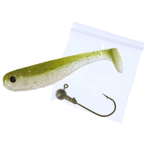 Big Joshy Minnow + Jighead - 3.25'' Green Gizzard 5pk