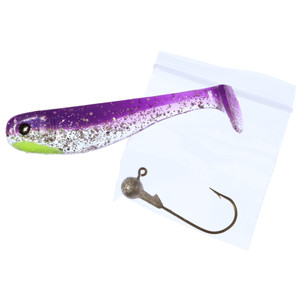 Big Joshy Minnow + Jighead - 3.25'' Purple Flash 5pk