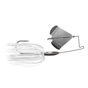 Buckeye Chop Top Buzzbait - 3/8oz White/Nickel Blade