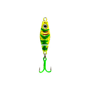 Clam Ratln PT Spoon - 1/4oz Chartreuse Koi