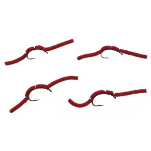Cortland San Juan Worm - Nymph;Red 4pk