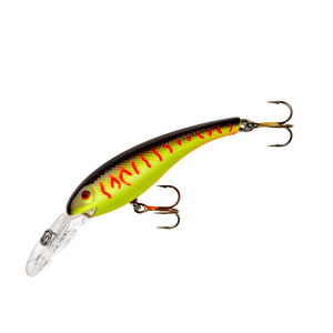 Cotton Suspended Wally Diver - 3.125'' Yellow/Brown Tiger