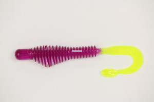 Custom Jigs - BFishinN MoxiRingie - 4'' Purple/Chartreuse