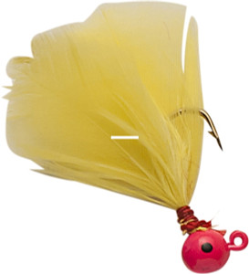 Custom Jigs - Flu Flu Jig - 1/16oz Pink/Ylw 12cd