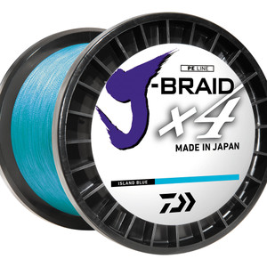 Daiwa J-Braid X4 - 3000 yd Island Blue 8 lb - JB4U30-3000IB