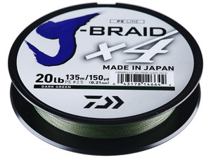 Daiwa J-Braid X4 - Dark Green 150yd 15lb