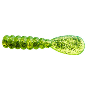 DOA CAL Paddle Tail Grubs - 3'' Cht/Silver Glitter 12pk