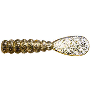 DOA CAL Paddle Tail Grubs - 3'' Clear/Gold Glitter 12pk