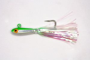 Don's Jigs Glass Minnow Gltr - 3/8oz Green; White 12pk