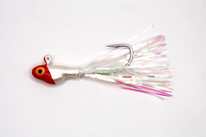 Don's Jigs Potbell Glitter - 3/8oz Red/White; White 12pk