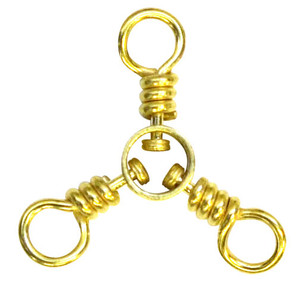 Eagle Claw - 3-Way Swivel - #4 Brass 4pk