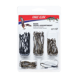 Eagle Claw - Hook Assortment - Bass Hooks 67pk