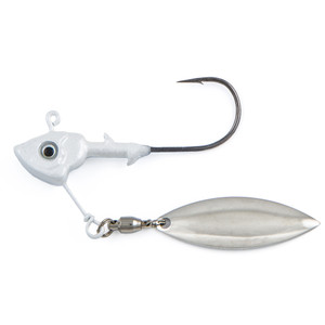 SHL Stand-Up Fish Head Spin - 1/2oz Pearl White