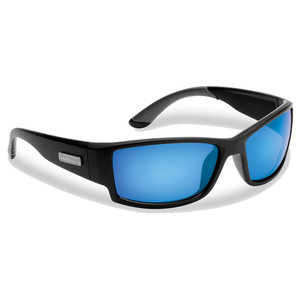 Flying Fisherman Sunglasses - Razor Black w/BlueMirror