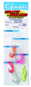 Gamakatsu Walleye Assortment - #8 Fluorescent 20pk