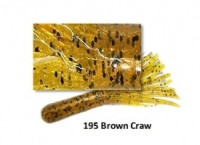 Gitzit Jumbo Fat Gitzit - 4.25'' Brown Craw 10pk