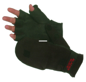 Glacier Alaskan Flip Mitten - Fingerless Black Large