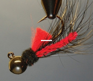 Hawken Aerojig - 1/8oz Hackle Blk/Flame 6pk