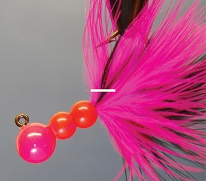 Hawken Beau Mac Jig Co - 1/8oz Marabou Pink/Blk 6pk
