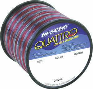 Hi-Seas Quattro Mono Line - 400yd 4-Color Camo 30lb Test