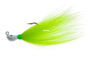 Hookup Ins Premium Bucktail - 1/4oz White Green