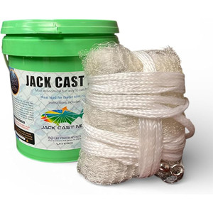 Jack Cast Net - 5' long 3/8'' mesh White