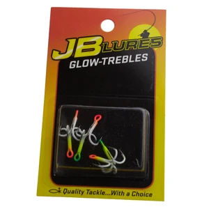 JB Lures Glow Treble - #8 Assorted 6pk