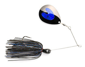 Jewel Bait - Jolt Spinnerbait 3/4oz - Black/Blue Flash Lazer
